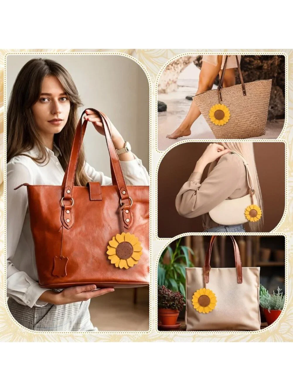 12 Pcs Leather Purse Charms & Keychains | Stylish Accessories for Handbags